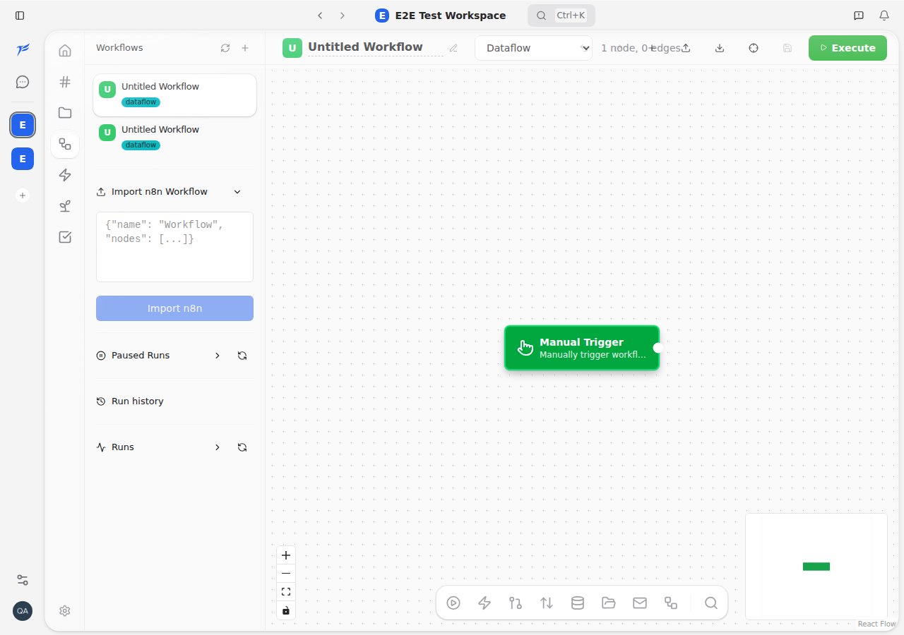 After the fix: the workflow saves cleanly with no spurious dialog